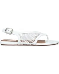 Alaïa - Patent Leather Fishnet Sandals - Lyst
