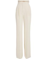 Max Mara - Belted High-rise Wide-leg Trousers - Lyst