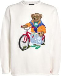 Polo Ralph Lauren - Cotton Embroidered Polo Bear Sweater - Lyst