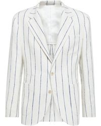 Brunello Cucinelli - Linen-wool Suit Jacket - Lyst