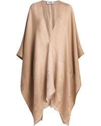 Agnona - Cashmere-Silk Cape Poncho - Lyst