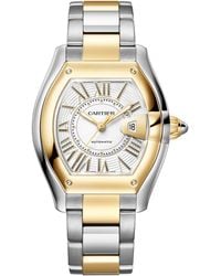 Cartier - And Stainless Steel Roadster Watch - Lyst