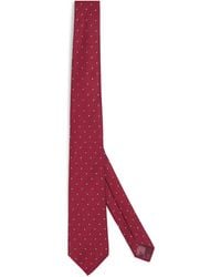 Emporio Armani - Silk Diamond-Jacquard Tie - Lyst