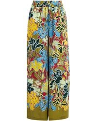 ALÉMAIS - Floral Solstice Wide-Leg Trousers - Lyst