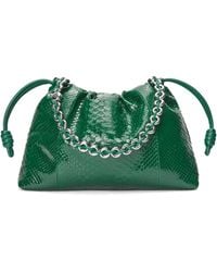 Loewe - Large Patent Python Flamenco Purse - Lyst