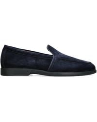 Santoni - Suede Malibu Loafers - Lyst