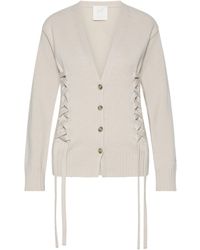 Marella - Wool Lace-Up Cardigan - Lyst
