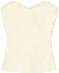 AllSaints - Knitted Bandeau Cruz Top - Lyst