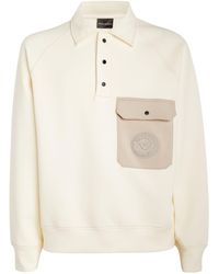 Emporio Armani - Cotton-blend Pocket Polo Sweatshirt - Lyst
