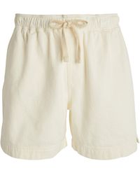 FRAME - Cotton Terry Drawstring Shorts - Lyst