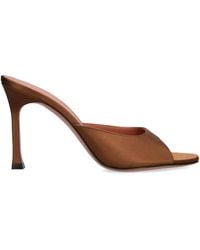 AMINA MUADDI - Satin Alexa Heeled Mules 95 - Lyst