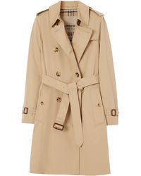 Burberry - Gabardine Kensington Mid-Length Trench Coat - Lyst