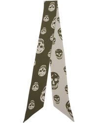 McQueen - Silk Skull Skinny Scarf - Lyst
