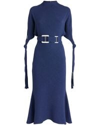 Edeline Lee - Belted Pedernal Midi Dress - Lyst