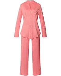 Hanro - Cotton Deluxe Long-Sleeve Pyjama Set - Lyst
