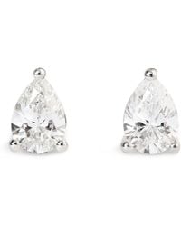 Harrods - And Diamond Pear Stud Earrings - Lyst