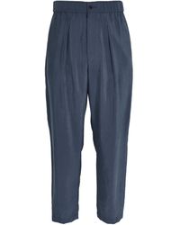 Giorgio Armani - Silk-blend Tailored Trousers - Lyst
