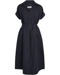 Agnona - Cotton-Linen-Silk Shirt Midi Dress - Lyst