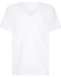 Sunspel - Cellular Cotton V-Neck T-Shirt - Lyst