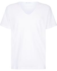 Sunspel - Cellular Cotton V-Neck T-Shirt - Lyst