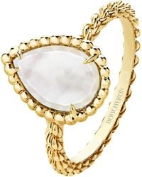 Boucheron - Yellow Gold Mother-of-pearl Serpent Bohème Ring - Lyst