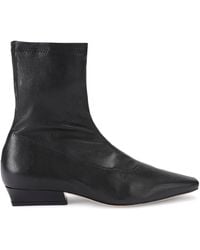 STAUD - Leather Wally Sock Ankle Boots - Lyst