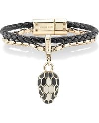 BVLGARI - Leather Serpenti Forever Bracelet - Lyst