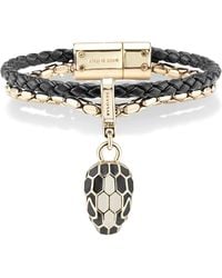 BVLGARI - Leather Serpenti Forever Bracelet - Lyst