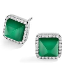 Marli New York - Diamond And Agate Cleo Pyramid Earrings - Lyst