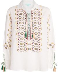 Melissa Odabash - Cotton-Linen Tasmin Tunic Top - Lyst