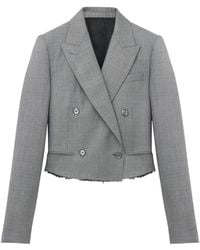 McQueen - Cropped Double-Breasted Blazer - Lyst