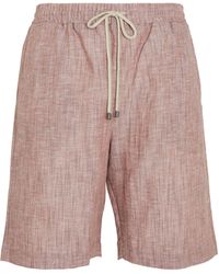 Zimmerli of Switzerland - Linen-cotton Drawstring Shorts - Lyst