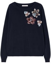 Marina Rinaldi - Cotton Embellished Sweater - Lyst