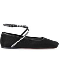 AMINA MUADDI - Ane Mesh Crystal Ballet Shoes - Lyst