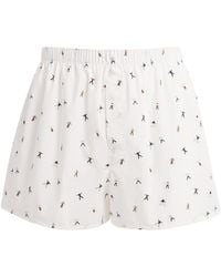 Sunspel - Cotton Printed Boxer Shorts - Lyst