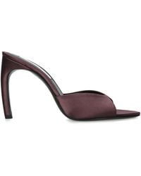 Victoria Beckham - Satin Harlow Heeled Mules 100 - Lyst