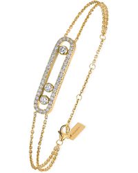 Messika - Yellow Gold And Diamond Move Classique Pavé Bracelet - Lyst