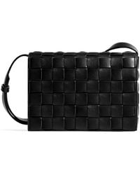 Bottega Veneta - Leather Intrecciato Messenger Bag - Lyst