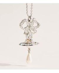 Vivienne Westwood - Crystal And Faux Pearl Rigoberta Necklace - Lyst
