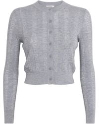 Sandro - Wool Pointelle-Knit Cardigan - Lyst