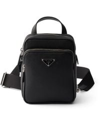 Prada - Mini Saffiano Leather One-Shoulder Backpack - Lyst
