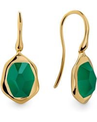 Monica Vinader - Vermeil And Onyx Odyssey Drop Earrings - Lyst