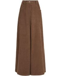 Brunello Cucinelli - Corduroy Wide-Leg Trousers - Lyst