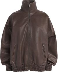 Acne Studios - Leather Bomber Jacket - Lyst