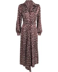 Kiton - Silk Printed Midi Dress - Lyst