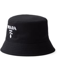 Prada - Cotton Drill Bucket Hat - Lyst