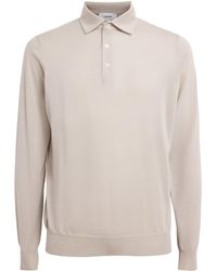 Lardini - Virgin Wool Long-Sleeve Polo Shirt - Lyst