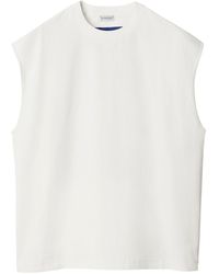 Burberry - Cotton Ekd Sleeveless T-shirt - Lyst