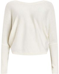 AllSaints - Wool Julieana Wrap Sweater - Lyst
