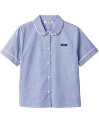 Miu Miu - Cotton Gingham Shirt - Lyst